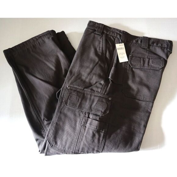 Duluth Men's Sz 42x32 Magnet Gray Fire Hose Fleece-Lined Relaxed Fit Pants - Picture 11 of 12